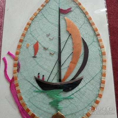 葉脈+麥秸畫(huà)藝術(shù)書(shū)簽(七八十年代出口創(chuàng)匯產(chǎn)品)